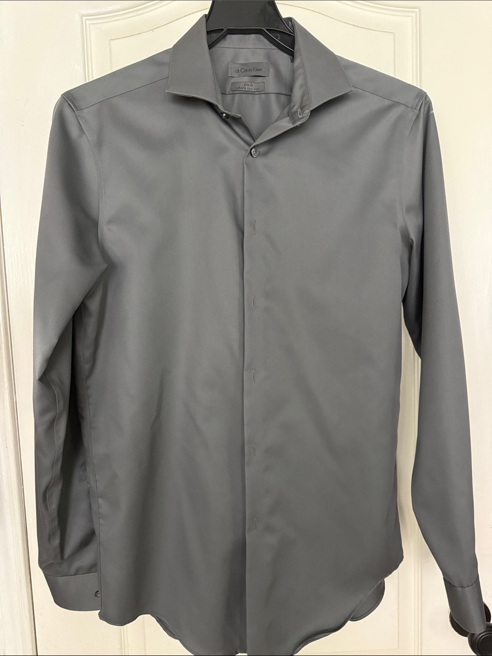 Calvin Klein Men's Gray Button-Up Shirt Jacket